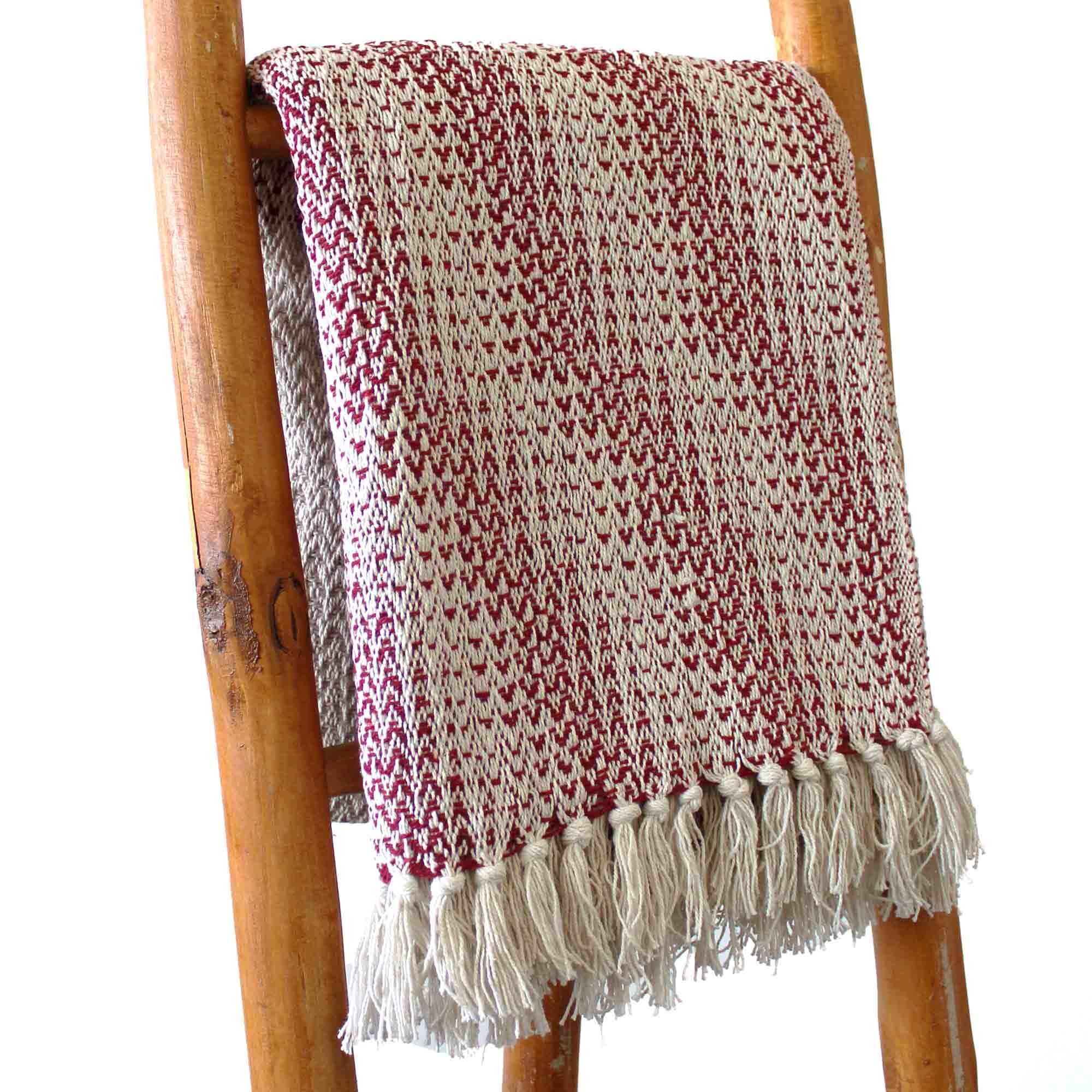 BOHOT-04 - Boho Comfort Throws - 125x150cm - Ruby Two Tone - Sold in 1x unit/s per outer