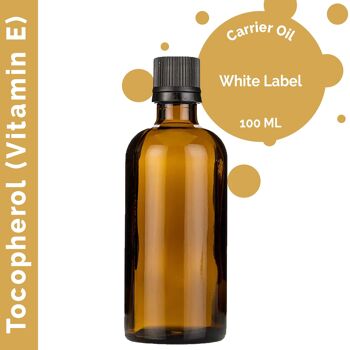 BOUL-26 - Tocophérol (Vitamine E) - 100ml - Étiquette blanche - Vendu en 10x unité/s par extérieur