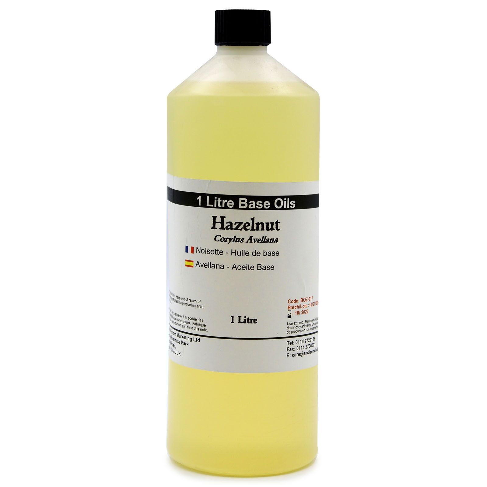 BOz-17 - Haselnussöl - 1 Liter - Verkauft in 1x Einheit/en pro Außenhülle