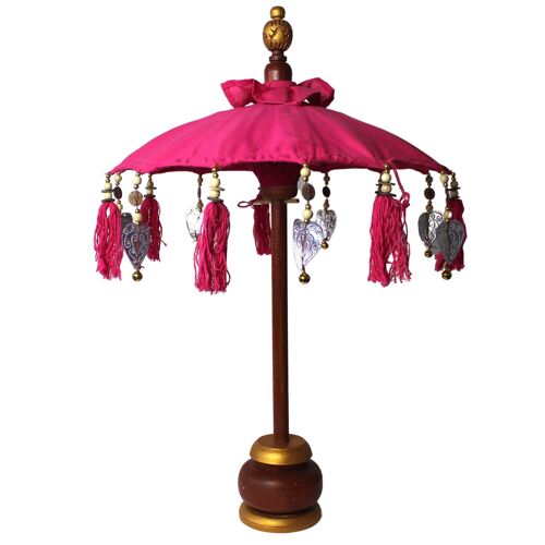 BPAR-07 - Bali Home Decor Parasol - Cotton - Pink- 40cm - Sold in 1x unit/s per outer