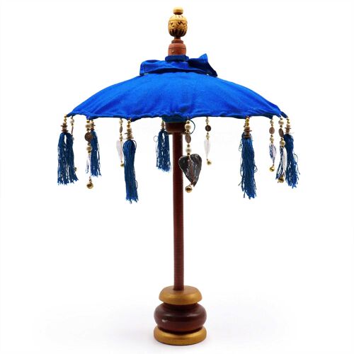 BPAR-10 - Bali Home Decor Parasol - Cotton - Blue- 40cm - Sold in 1x unit/s per outer