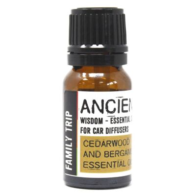 CarEO-02 - Miscela per auto per aromaterapia da 10 ml - Viaggio in famiglia - Venduto in 1 unità/i per esterno