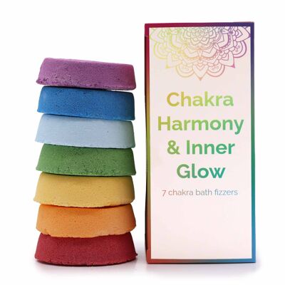 CBF-01 - Chakra Bath Fizz - Caja grande - Armonía de los chakras y brillo interior - Se vende en 3 unidades por exterior