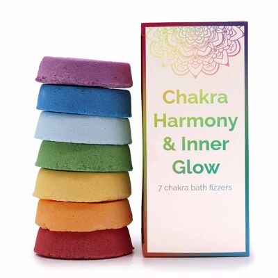 CBF-01 - Chakra Bath Fizz - Scatola grande - Armonia dei Chakra e splendore interiore - Venduto in 3 unità per esterno