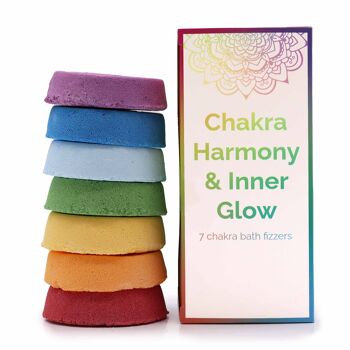 CBF-01 - Chakra Bath Fizz - Grande boîte - Chakra Harmony & Inner Glow - Vendu en 3x unité/s par extérieur 1
