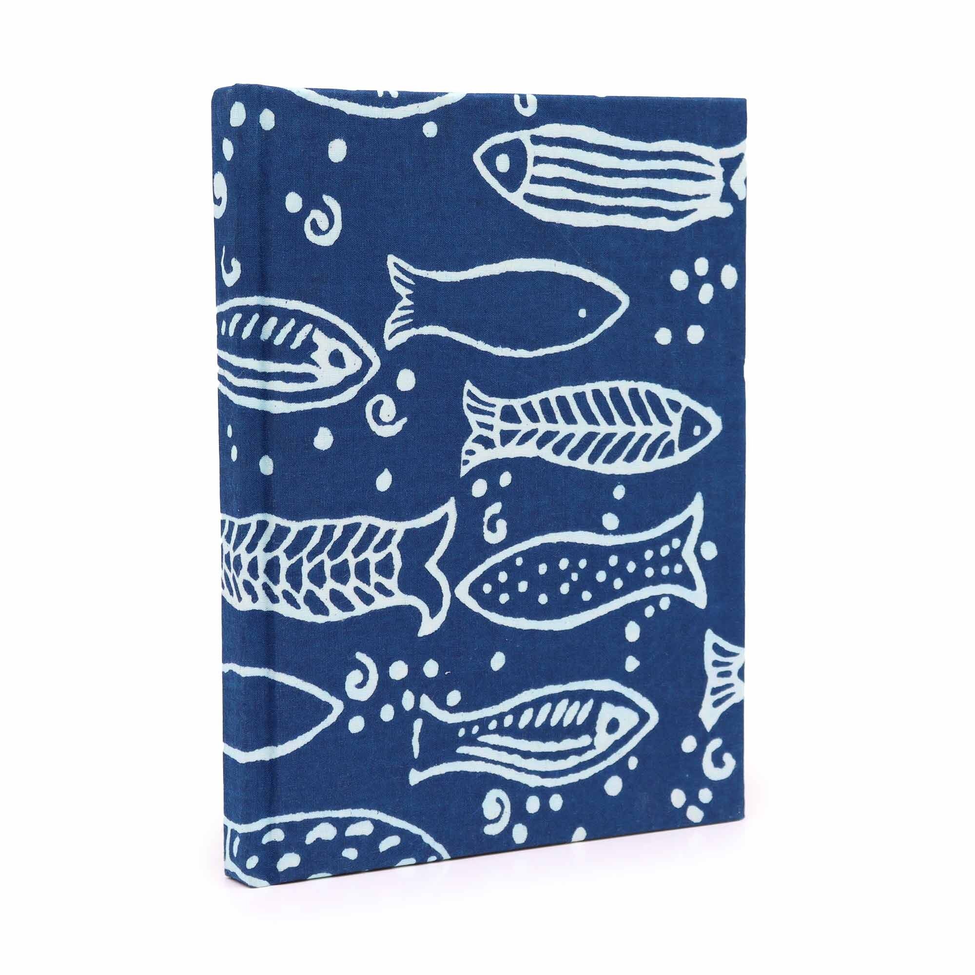 CBN-03 - Notizbücher mit Baumwollbindung 20 x 15 cm - 96 Seiten - Indigo Fish - Verkauft in 1x Einheit/en pro Umschlag