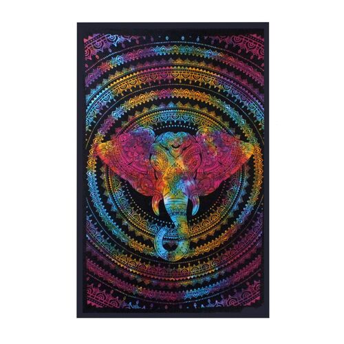 CBWH-06 - Single Cotton Bedspread + Wall Hanging - Elephant Head - Sold in 1x unit/s per outer