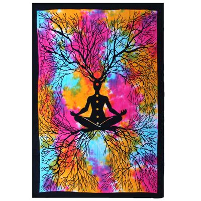 CBWH-24 - Copriletto singolo in cotone + attaccatura a parete - Yoga Tree - Venduto in 1x unità per esterno