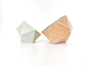 Boîtes origami chêne scandinave / vert amande 4