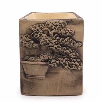 CDes-22 - Brûleur de bonsaï peint à la main - Ardoise - Vendu en 1x unité/s par extérieur 1