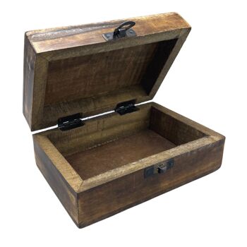CGIBox-05 - Boîte moyenne en bois émaillé en céramique - 15x10x6cm - Noir - Vendu en 1x unité/s par extérieur 2