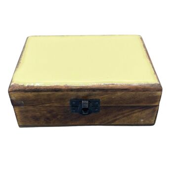 CGIBox-04 - Boîte moyenne en bois émaillé en céramique - 15x10x6cm - Béton - Vendu en 1x unité/s par extérieur 1