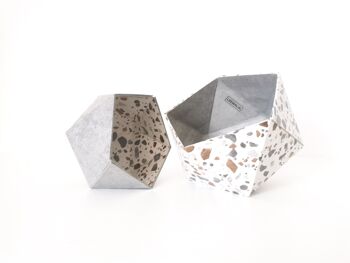 Boîtes origami Terrazzo / béton gris 4