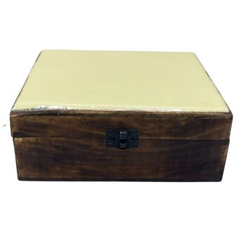 CGIBox-10 - Grande boîte en bois émaillé en céramique - 20x15x7.5 cm - Béton - Vendu par 1x unité/s par extérieur 1