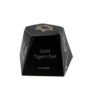CGTS-09 - Passoire à thé en pierres précieuses en cristal brut - Oeil de tigre doré - Vendu en 4x unité/s par extérieur 3