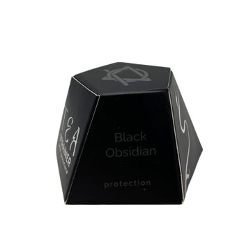 CGTS-11 - Passoire à thé en pierres précieuses en cristal brut - Obsidienne noire - Vendu en 4x unité/s par extérieur 3