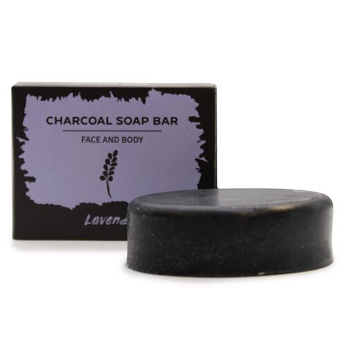 CHSB-03 - Charcoal Soap 85g - Lavender - Sold in 5x unit/s per outer