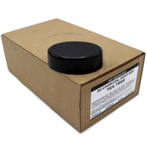 CHSBUL-04 - Charcoal Soap 85g - Tea Tree - White Label - Sold in 5x unit/s per outer