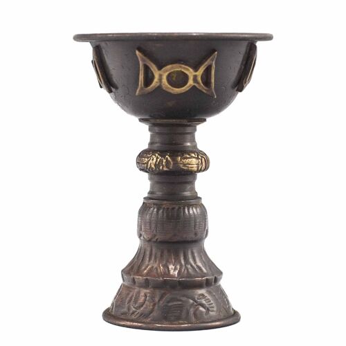 CIC-11 - Antique Copper Ritual Goblet with Triple Moon 8x13cm - Sold in 1x unit/s per outer