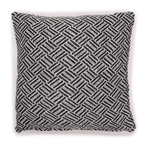 CICC-06 - Classic Cushion Cover - Criss-Cross Black - 40x40cm - Sold in 2x unit/s per outer