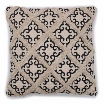 CICC-10 - Housse de Coussin Classique - Lux Criss-Cross & Print - 45x45cm - Vendu en 2x unité/s par extérieur 1