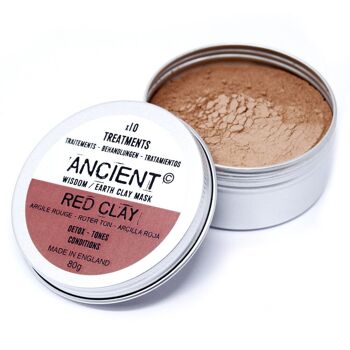 Clay-01 - Masque visage à l'argile rouge 80 g - Vendu en 1x unité/s par extérieur 1