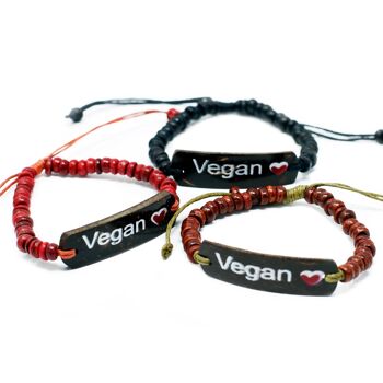 CocoSG-01 - Bracelets Coco Slogan - Vegan - Vendu en 6x unité/s par extérieur 1