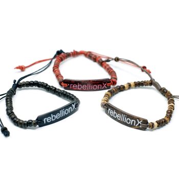 CocoSG-03 - Bracelets Coco Slogan - Rebellion X - Vendu en 6x unité/s par extérieur 1