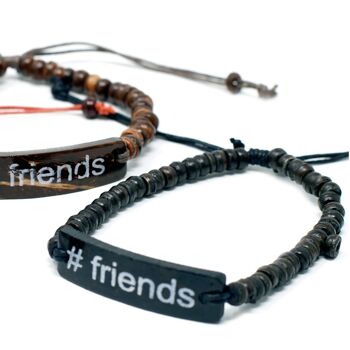 CocoSG-06 - Bracelets Coco Slogan - #Friends - Vendu en 6x unité/s par extérieur 2