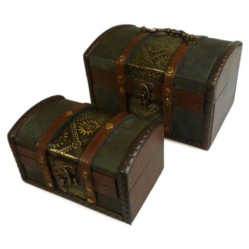 ColB-17 - Sets of 2 Colonial Boxes - Metal Embossed - Sold in 1x unit/s per outer