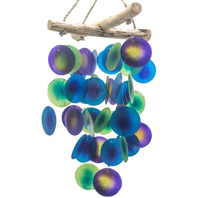 Copi-06 – Green & Purple Driftwood Cross Chime – Verkauft in 1x Einheit/en pro Außenhülle