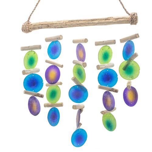 Copi-03 - Green & Purple Driftwood Chime - Sold in 1x unit/s per outer