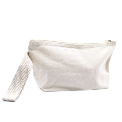 CotTB-09 - Borsa da toilette in cotone naturale 10 oz - Supporto per le mani - Venduto in unità 6x per esterno