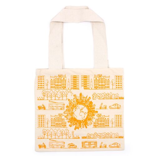 COTT-12 - Big Cotton Shopping Bag - 38x42cm - City Life - 10oz - Sold in 1x unit/s per outer