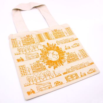 COTT-12 - Grand sac shopping en coton - 38x42cm - City Life - 10oz - Vendu en 1x unité/s par extérieur 3