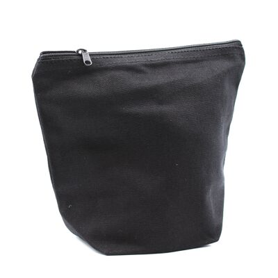 CotTB-13 – Kulturtasche aus schwarzer Baumwolle, 10 oz – mittlerer Beutel – verkauft in 6 Einheiten pro Außenhülle