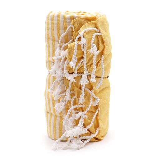 CPT-04 - Cotton Pareo Towel - 100x180 cm - Sunny Yellow - Sold in 1x unit/s per outer