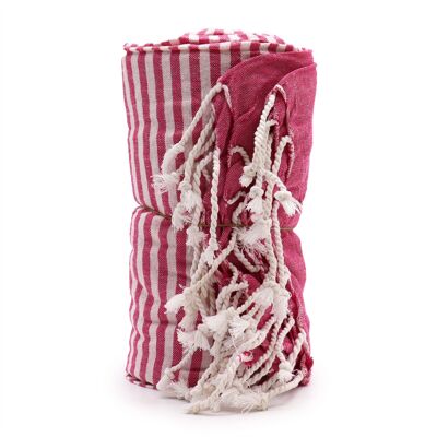 CPT-03 - Asciugamano in cotone Pareo - 100x180 cm - Rosa caldo - Venduto in 1x unità/i per esterno