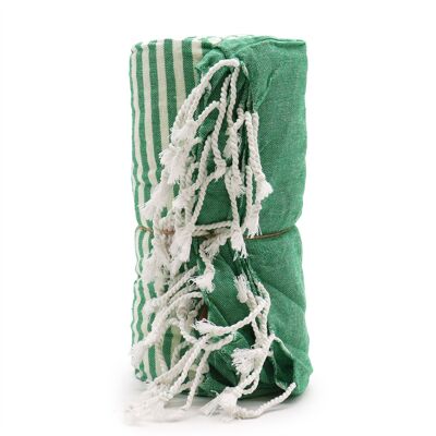 CPT-05 - Asciugamano pareo in cotone - 100x180 cm - Verde picnic - Venduto in 1x unità per esterno