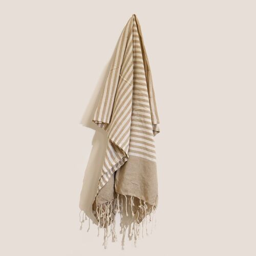CPT-07 - Cotton Pareo Throw - 100x180 cm - Warm Sand - Sold in 1x unit/s per outer