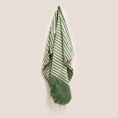 CPT-10 - Cotton Pareo Throw - 100x180 cm - Picnic Green - Sold in 1x unit/s per outer