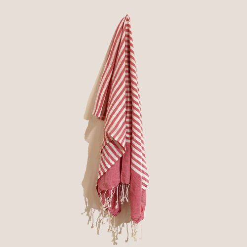 CPT-08 - Cotton Pareo Throw - 100x180 cm - Hot Pink - Sold in 1x unit/s per outer