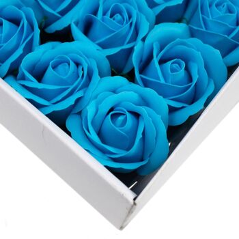 CSFH-05 - Savon aux fleurs pour l'artisanat - Med Rose - Bleu ciel - Vendu en 50x unité/s par extérieur 2