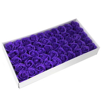 CSFH-12 - Savon aux fleurs pour l'artisanat - Med Rose - Violet - Vendu en 50x unité/s par extérieur 1