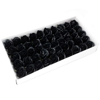 CSFH-15 - Savon aux fleurs pour l'artisanat - Med Rose - Noir - Vendu en 50x unité/s par extérieur 1