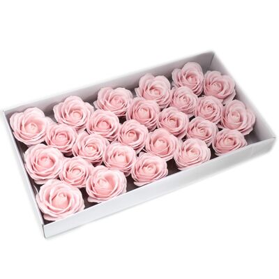 CSFH-22 - Jabón de flores para manualidades - Rosa grande - Rosa - Se vende en 25 unidades por exterior