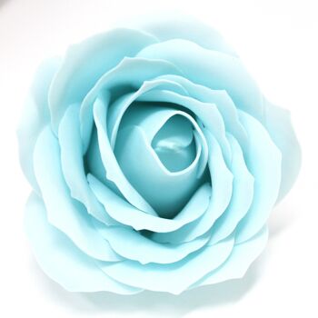 CSFH-21 - Savon fleuri pour l'artisanat - Rose Lrg - Bleu bébé - Vendu en 25x unité/s par extérieur 3