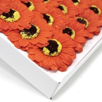 CSFH-30 - Savon aux fleurs pour l'artisanat - Petit tournesol - Orange - Vendu en 50x unité/s par extérieur 2