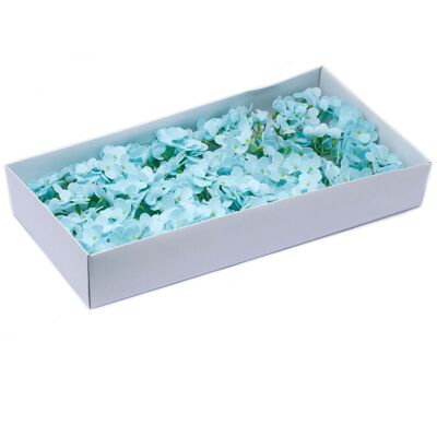 CSFH-38 - Flores de jabón artesanal - Hortensia - Azul bebé - Se vende en 36 unidades por exterior