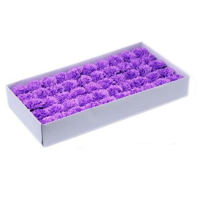 CSFH-42 - Fleurs de savon artisanales - Oeillets - Violet - Vendu en 50x unité/s par extérieur